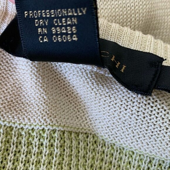 Bugatchi Uomo Mens Medium 100% Pima Cotton Crew Neck Sweater Multicolor Stripe - Picture 7 of 7